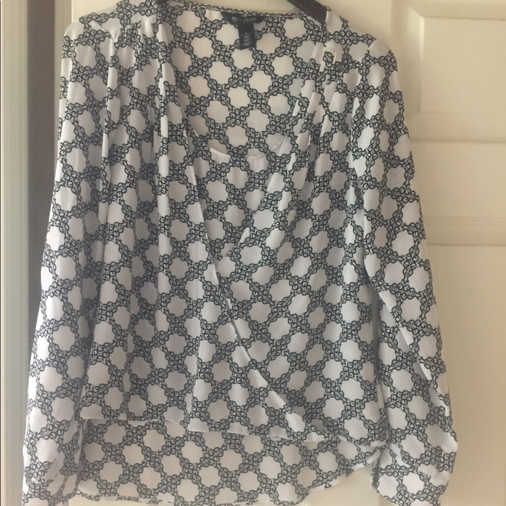 Black and White Blouse